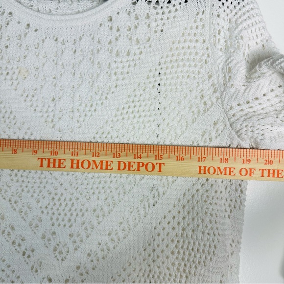 CHICOS white crochet cárdigan size L - Picture 9 of 11